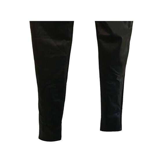 Assets Spanx Pants Women's Size Small Black Faux Leather Stretch Waist - Picture 6 of 7